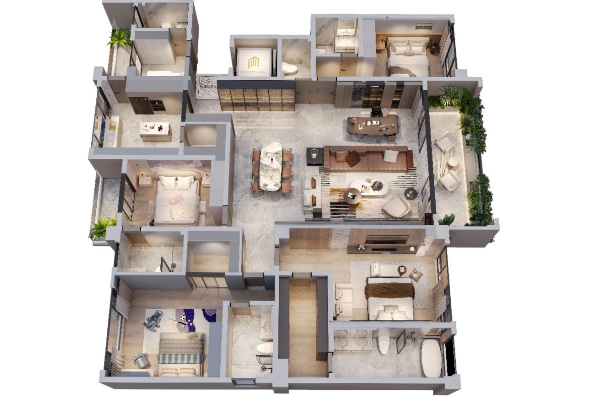 2BR Apartment in Enzi Heights for Rent